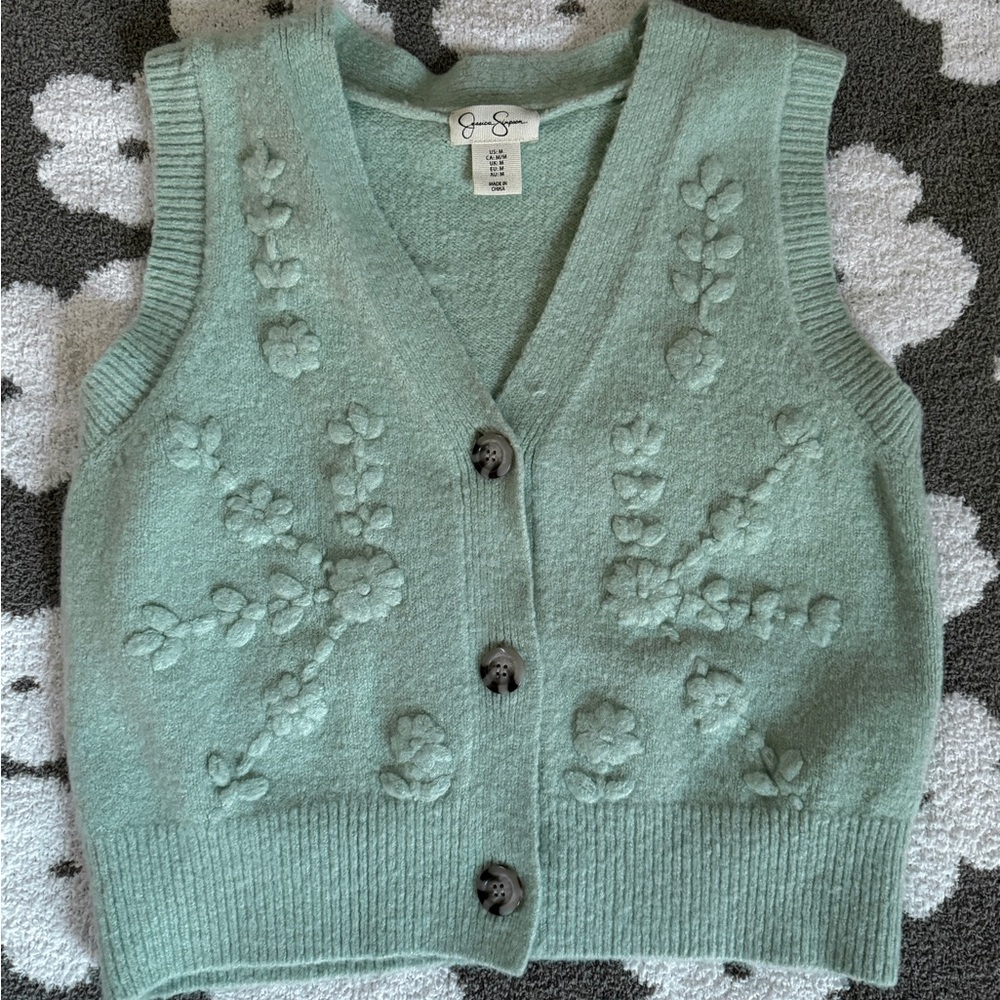 Mint sweater vest